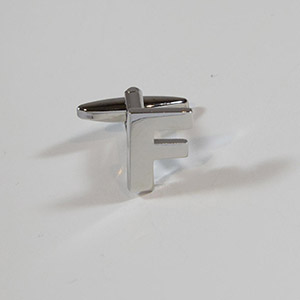 Gemelli Cufflink Letter F 100% Ottone